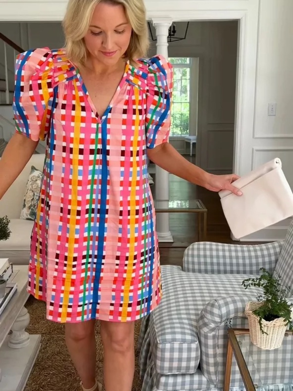 CROSBY BY MOLLIE BURCH EMILIA A-LINE PUFF SLEEVE DRESS